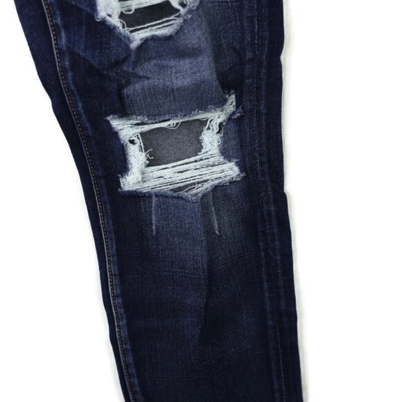 American Eagle Super Low Jegging Jeans Size 12 Short Super Stretch X Destroyed - Picture 7 of 7